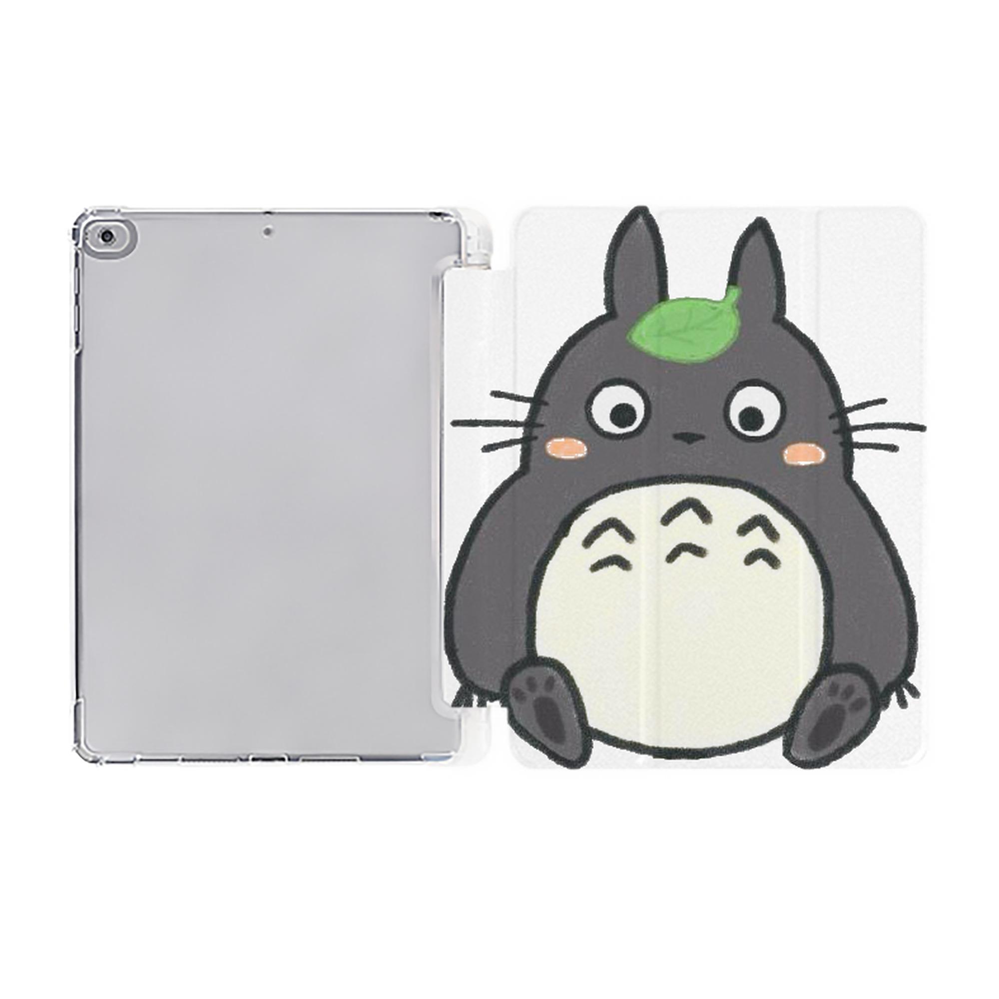 （画像用） となりのトトロ 草壁メイ 草壁サツキ My Neighbor Totoro Satsuki Kusakabe Mei Kusakabe IPad ケース ペン収納付き 三つ折りスタンド PUレザー×シリコン 対応機種9.5/10.5/10.9インチ
